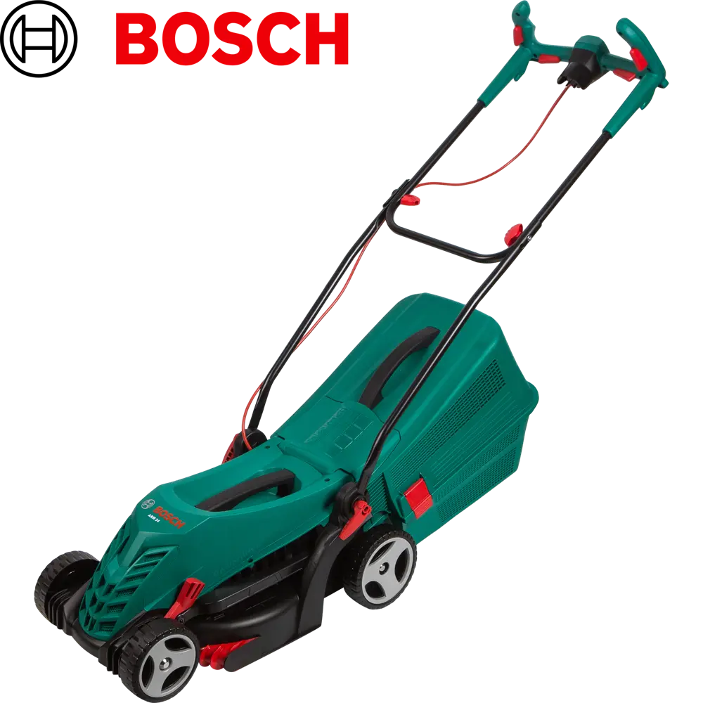 Газонокосилка электрическая Bosch ARM 34 1300 Вт 34 см ✳️ купить по цене  10905 ₽/шт. в Саратове с доставкой в интернет-магазине Леруа Мерлен