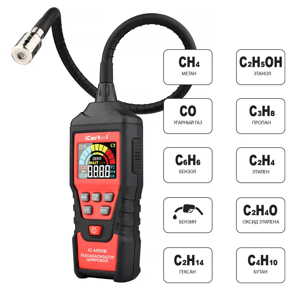 Газоанализатор цифровой iCartool IC-M101B ✳️ купить по цене 6990 ₽/шт. в  Ставрополе с доставкой в интернет-магазине Леруа Мерлен