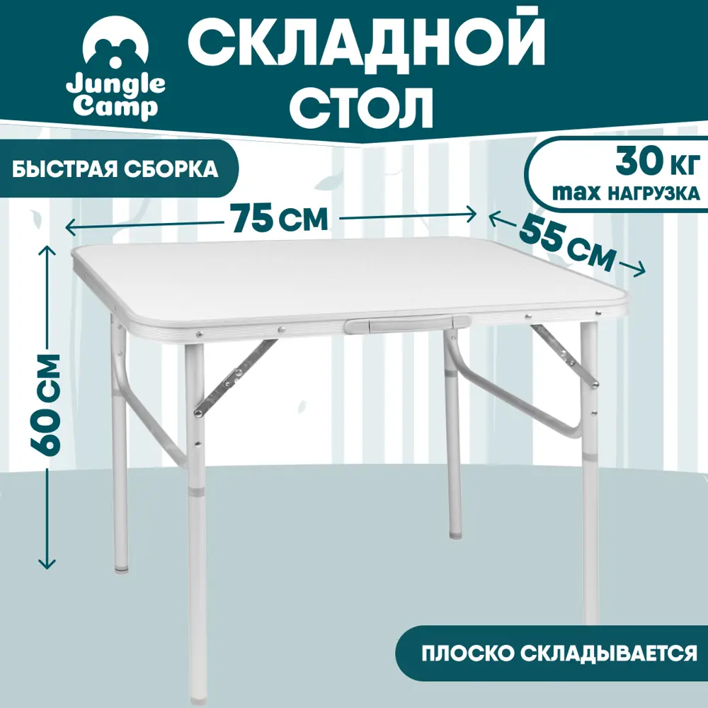 Стол складной Jungle Camp 70721 Country 75 кемпинговый 75х55х25/60 см по  цене 2590 ₽/шт. купить в Твери в интернет-магазине Леруа Мерлен