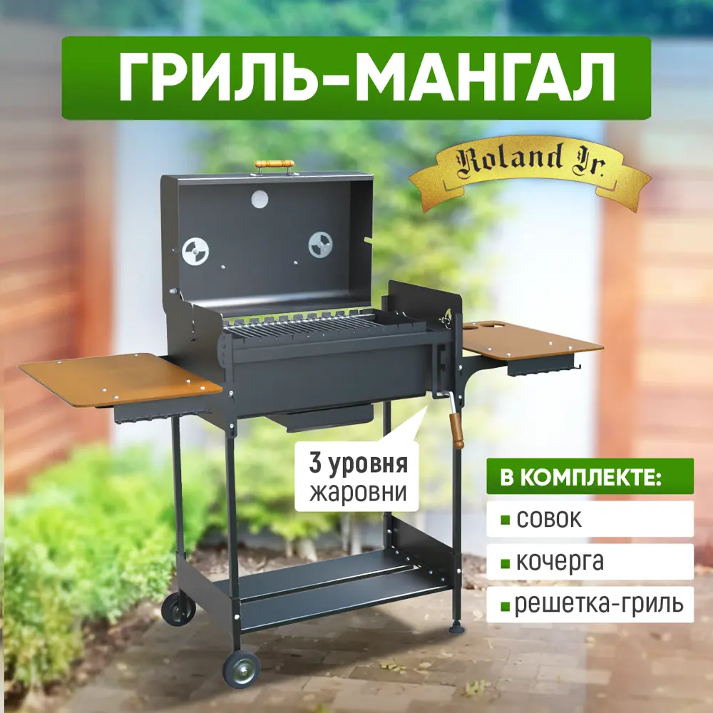 Гриль-мангал Стэн ROLAND Jr. 103x59 см ✳️ купить по цене 22600 ₽/шт. в  Саратове с доставкой в интернет-магазине Леруа Мерлен