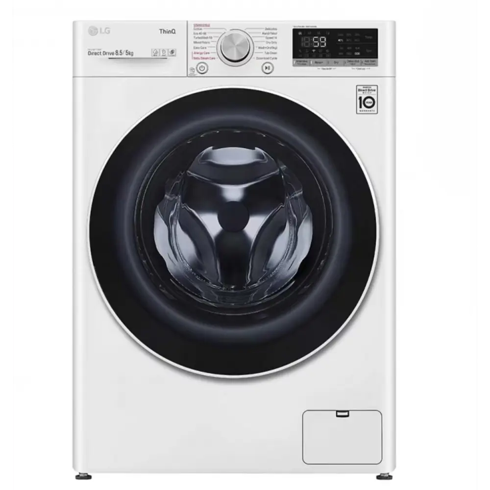 Стиральная машина Lg F2dv5s8s0 60x85x47.5 см 8.5 кг цвет белый по цене  55990 ₽/шт. купить в Рязани в интернет-магазине Леруа Мерлен