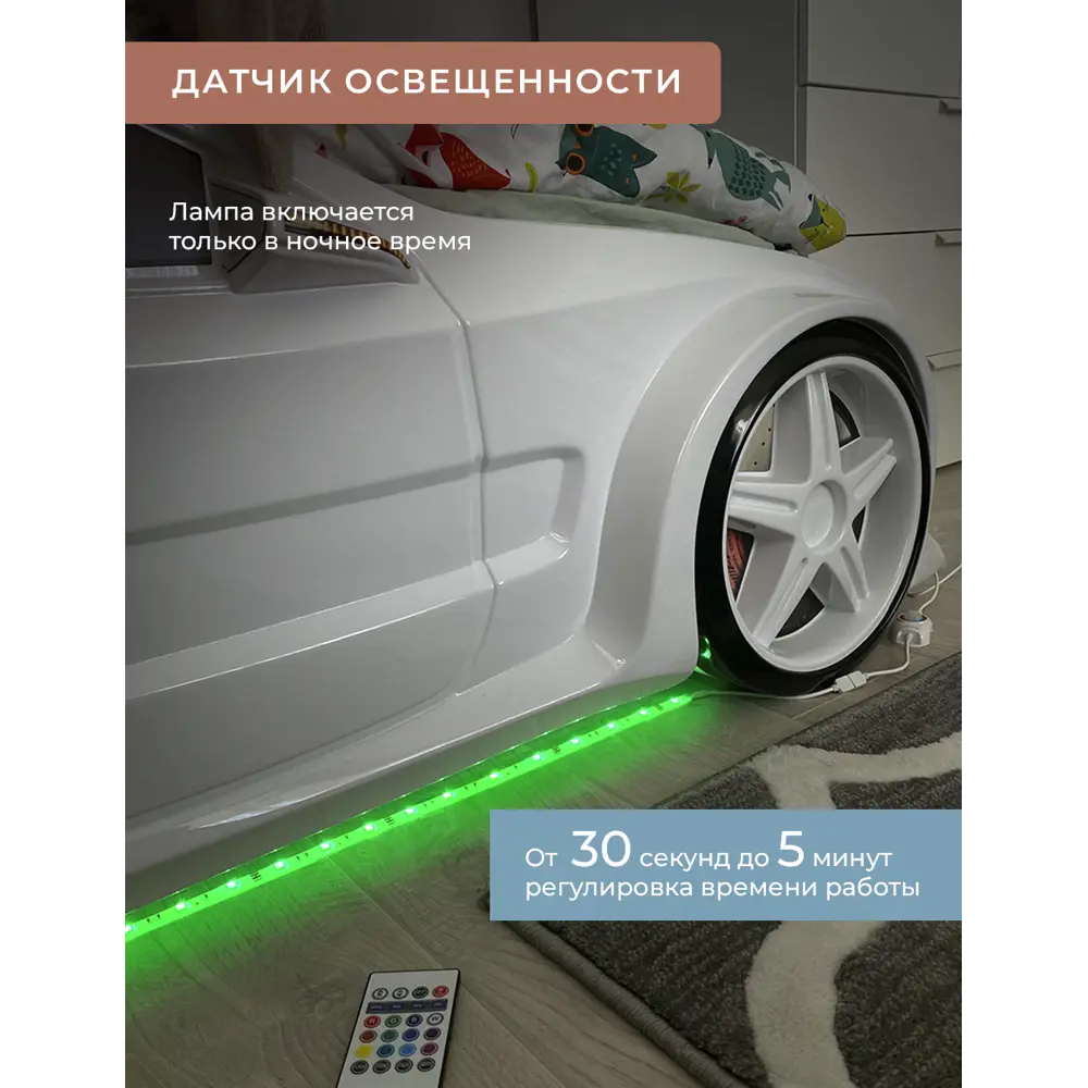 Комплект цветной подсветки для двуспальной кровати ГЕЛЕОС 2x1.5м. 220V/12V  по цене 3990 ₽/шт. купить в Ставрополе в интернет-магазине Леруа Мерлен