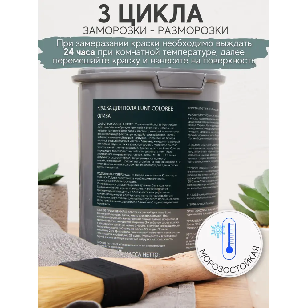 Краска для пола LUNE COLOREE цвет Олива 1 кг ✳️ купить по цене 1313 ₽/шт. в  Ульяновске с доставкой в интернет-магазине Леруа Мерлен