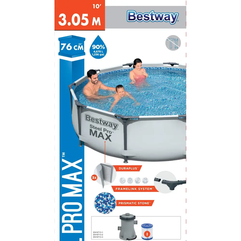 Бассейн каркасный Bestway 56406 BW 305x76 см ✳️ купить по цене 8851 ₽/шт. в  Твери с доставкой в интернет-магазине Леруа Мерлен