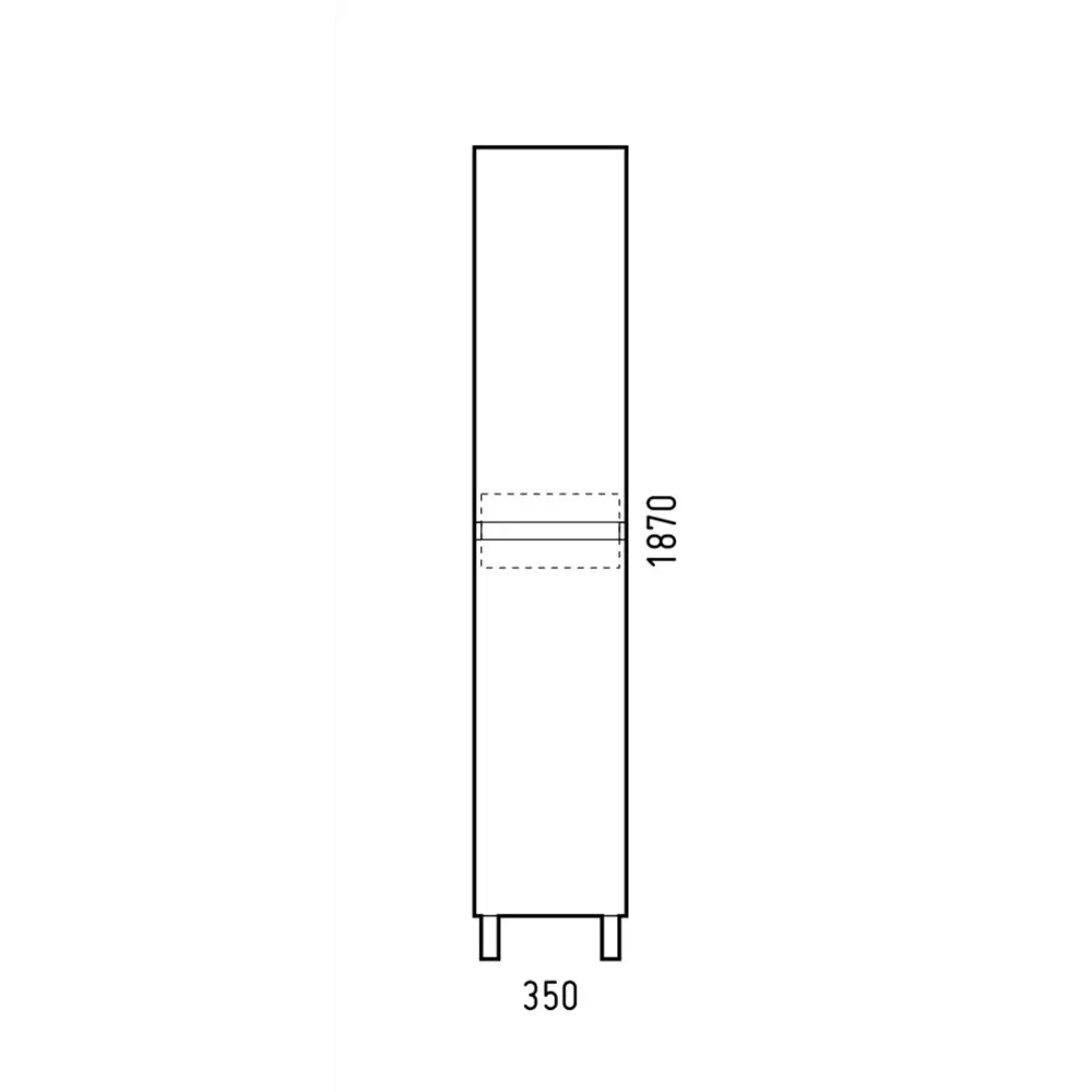 Шкаф-пенал напольный Corozo Альтаир SD-00000503 35x187см универсальный цвет  белый ✳️ купить по цене 20832 ₽/шт. в Москве с доставкой в  интернет-магазине Леруа Мерлен