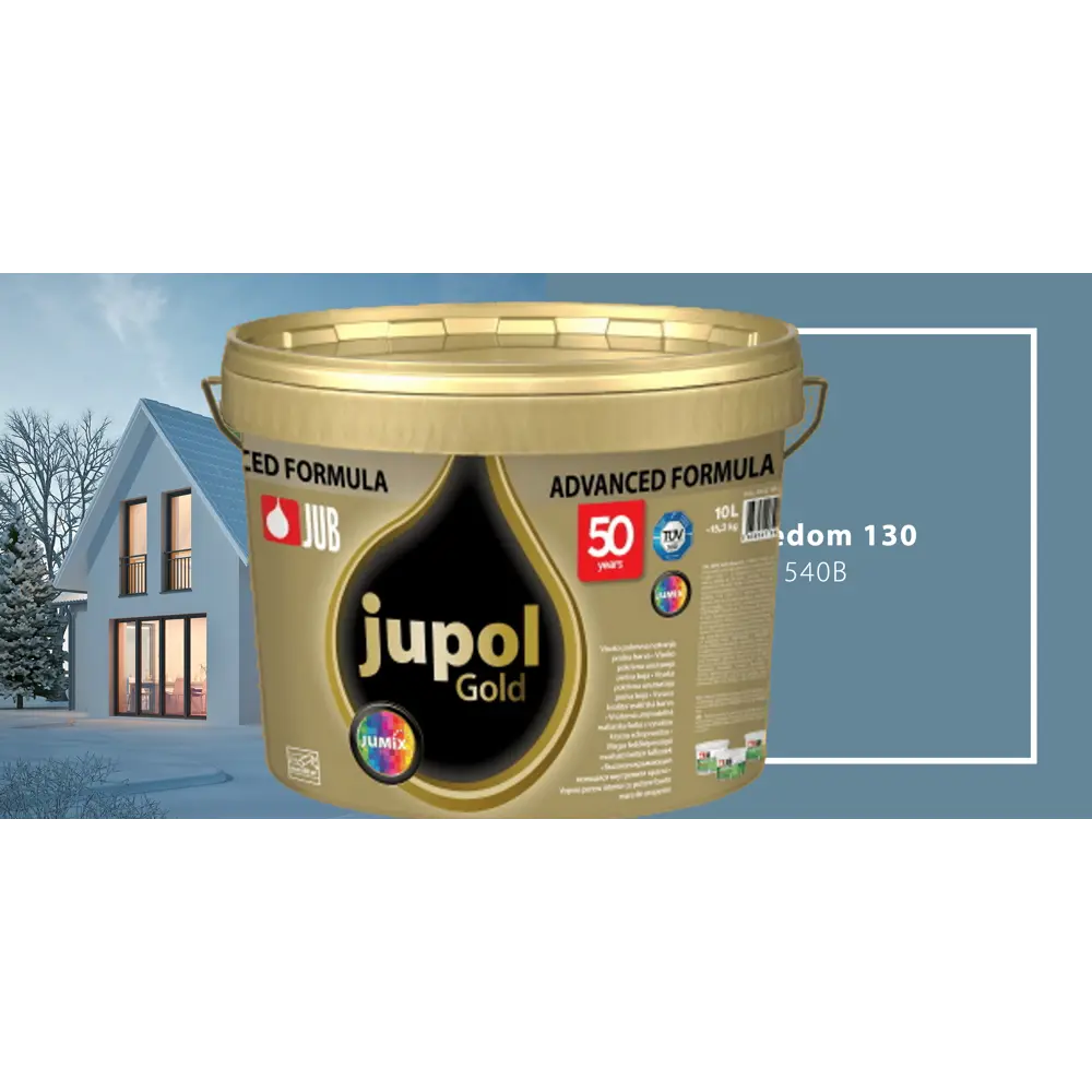 Краска для внутренних покрытий JUB 1009813-540B JUPOL GOLD цвет синий 9.50  л ✳️ купить по цене 17075 ₽/шт. в Пскове с доставкой в интернет-магазине  Леруа Мерлен