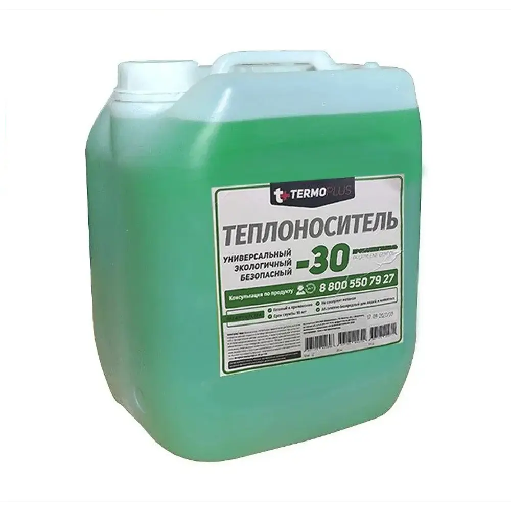 Теплоноситель Termoplus Eco propylene TNNTERMOPLUS3010п -30°C 10 кг  пропиленгликоль ✳️ купить по цене 1573 ₽/шт. в Москве с доставкой в ...