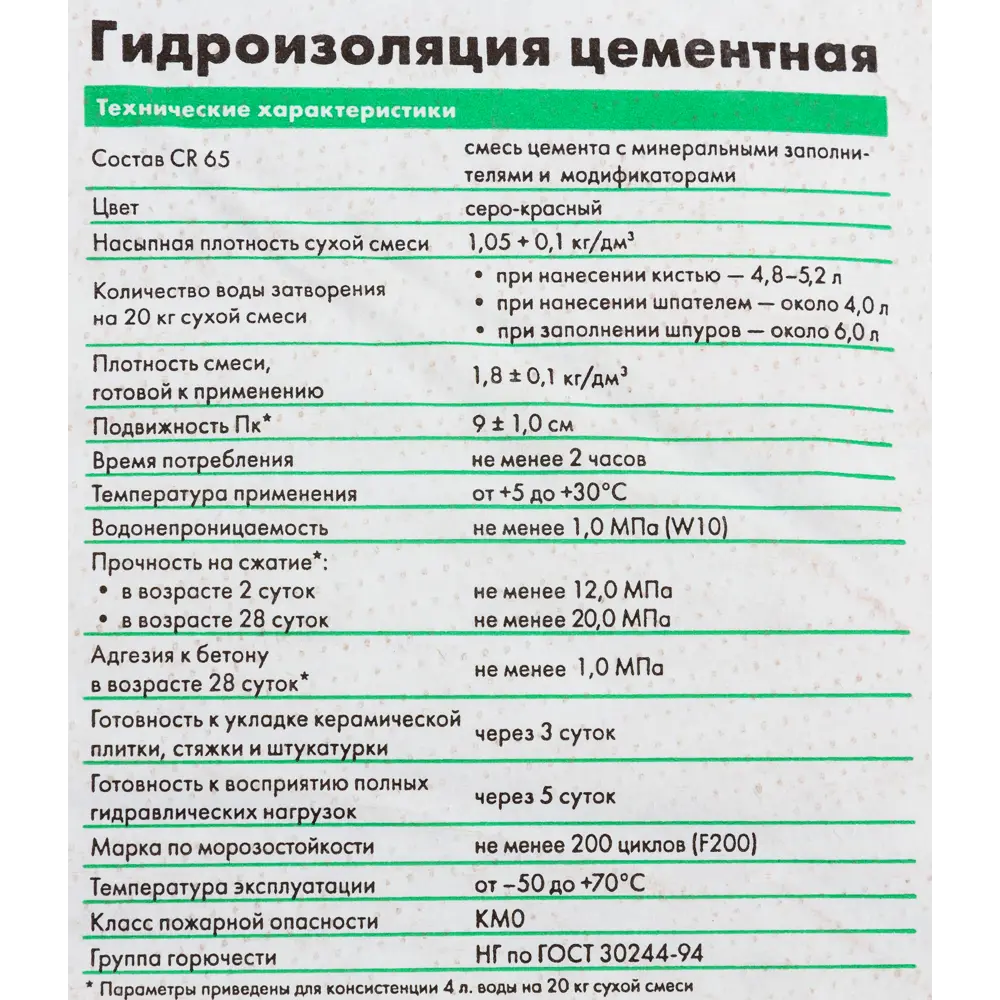 Сухая смесь для гидроизоляции Церезит CR65 20 кг ? купить по цене 1048  ?/шт. в Казани с доставкой в интернет-магазине Леруа Мерлен