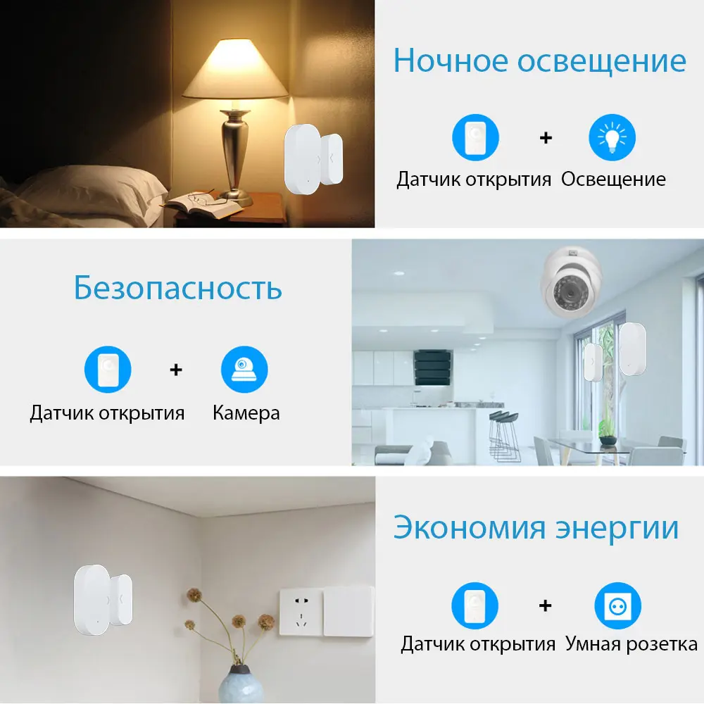 Умный Zigbee датчик открытия дверей и окон Roximo SZD08 ✳️ купить по цене  1219 ₽/шт. в Саранске с доставкой в интернет-магазине Леруа Мерлен