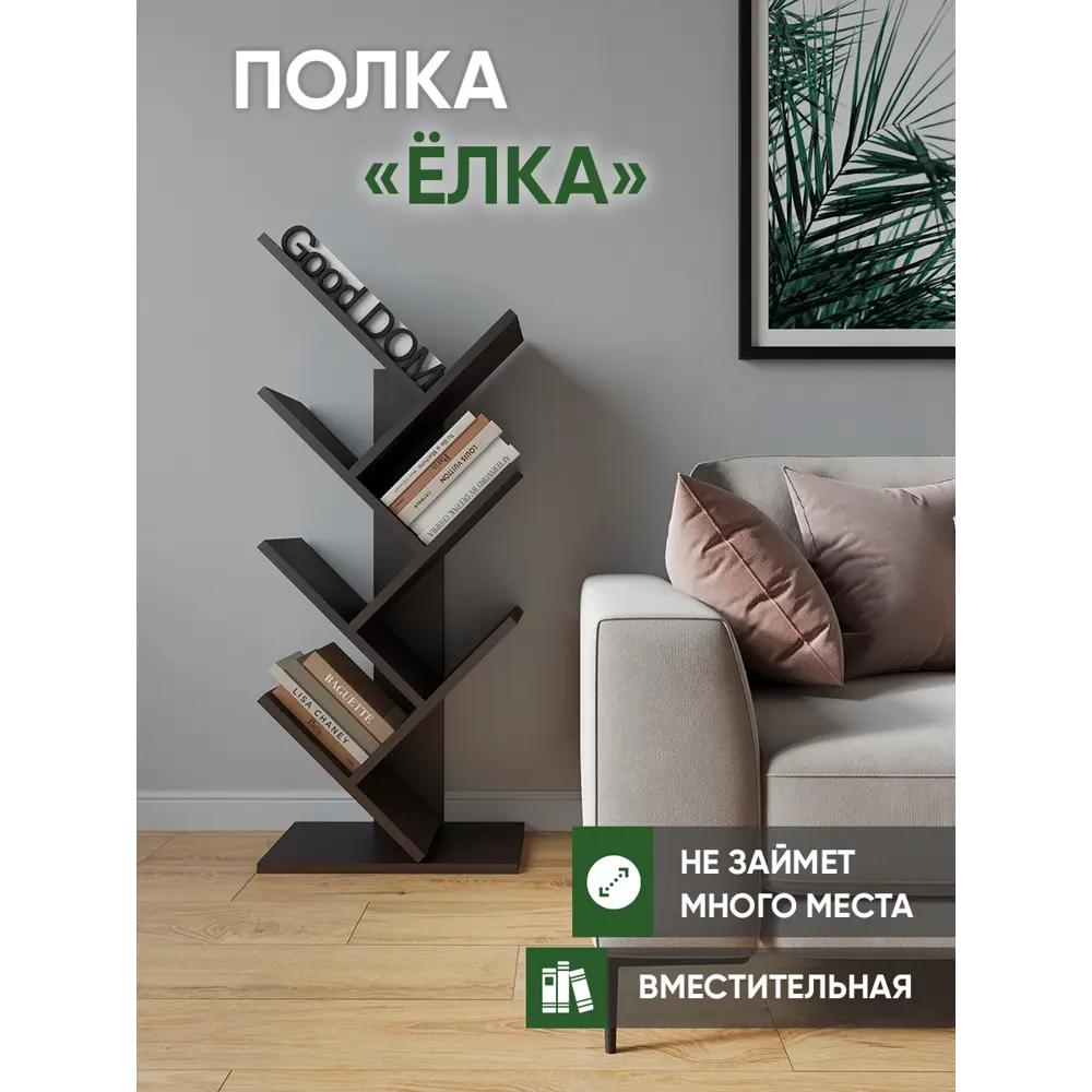 Полка Good-дом 40x103x22 см ЛДСП цвет венге ✳️ купить по цене 1950 ₽/шт. в  Ставрополе с доставкой в интернет-магазине Леруа Мерлен