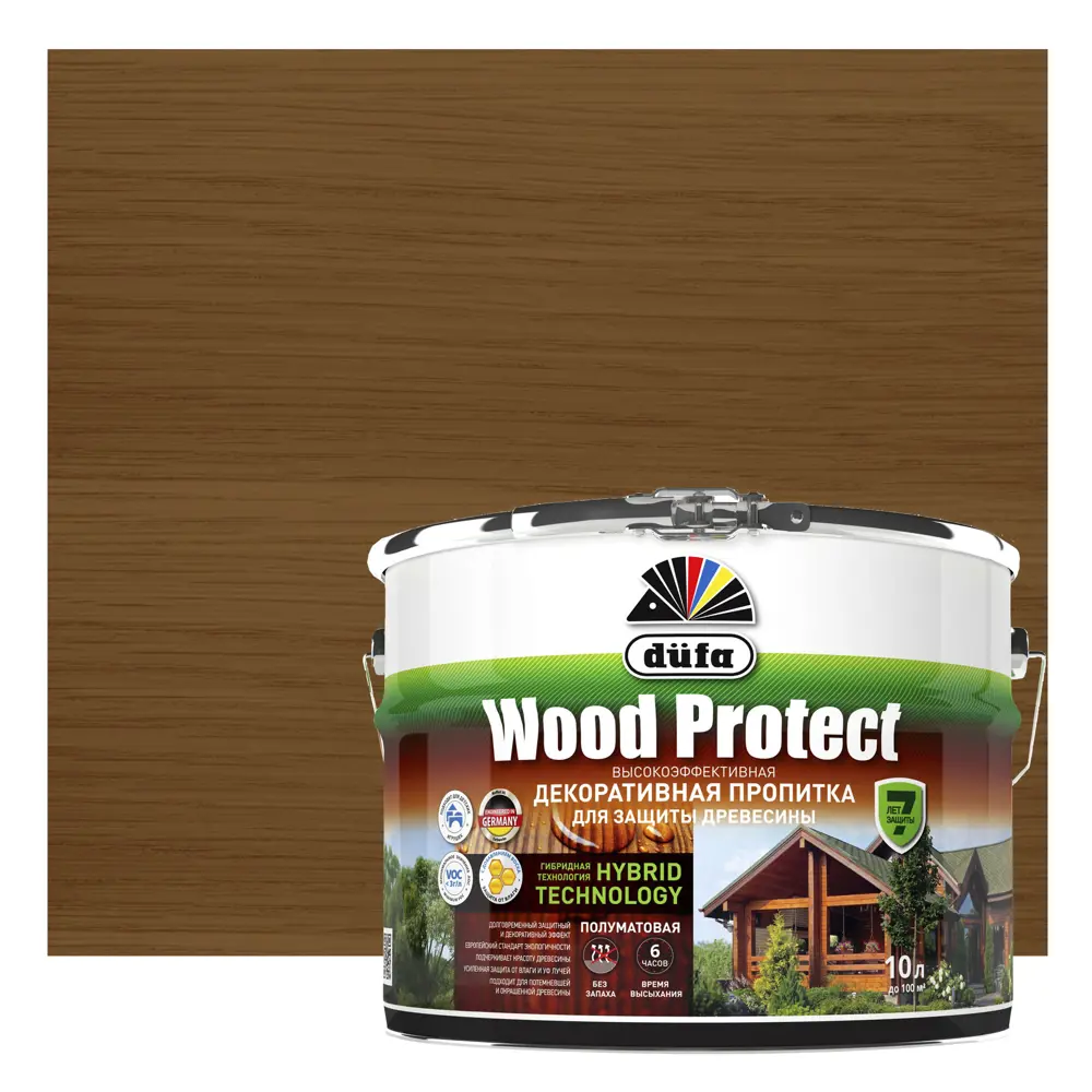 Декоративная пропитка Dufa Wood Protect тик 2,5 л