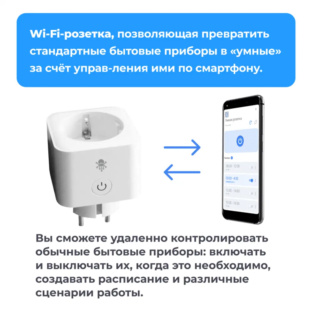 Умная розетка Wi-Fi SLS OUT_01