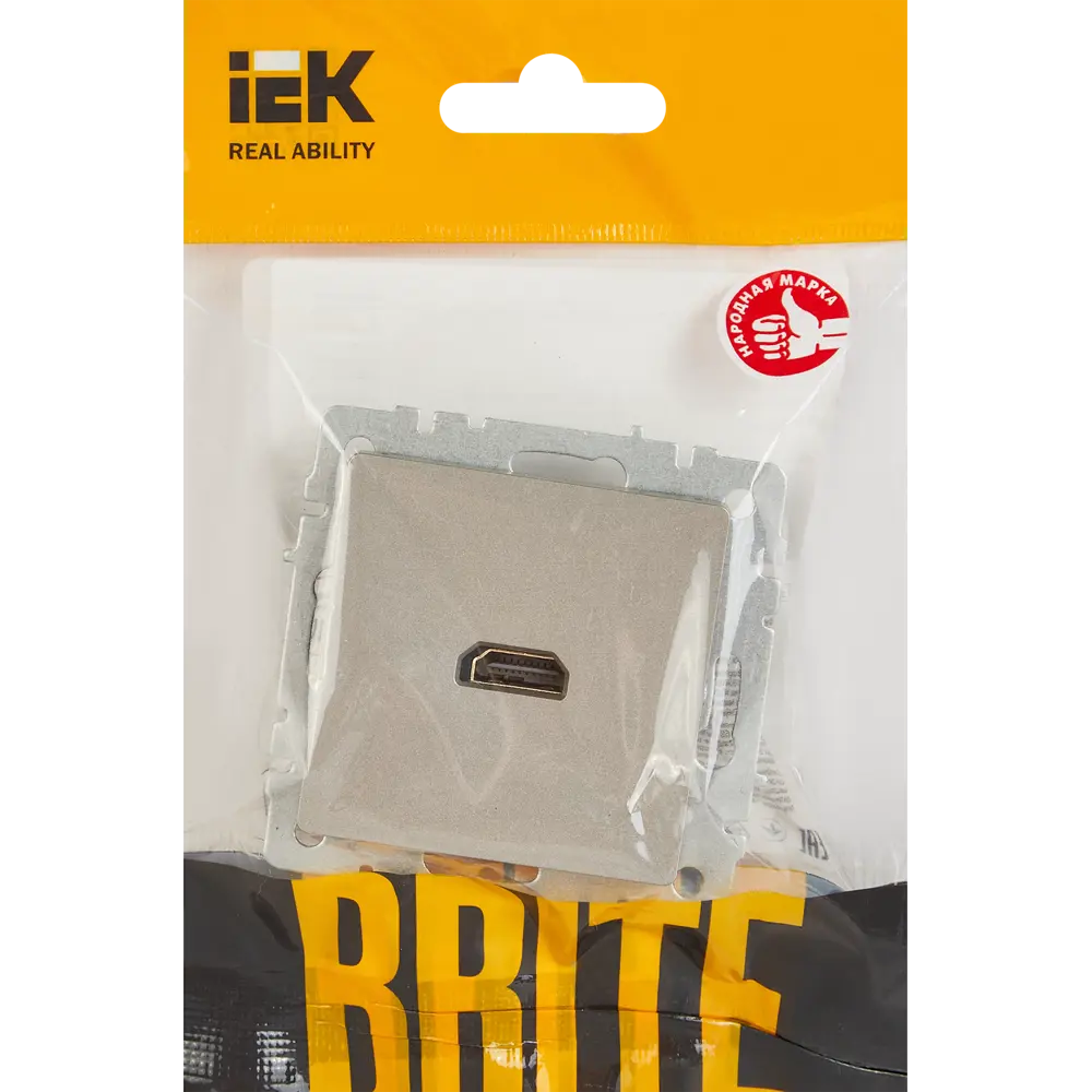 Розетка HDMI встраиваемая IEK Brite РHDMI-0-БрС цвет сталь ✳️ купить по  цене 1066 ₽/шт. в Иркутске с доставкой в интернет-магазине Леруа Мерлен