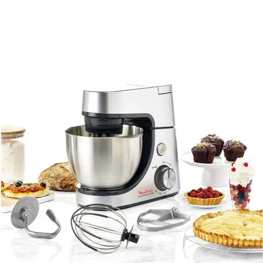 Кухонная машина Moulinex Masterchef Gourmet QA519D32 8 скоростей 1100 Вт  цвет серебристый по цене 37999 ₽/шт. купить в Саратове в интернет-магазине  Леруа Мерлен