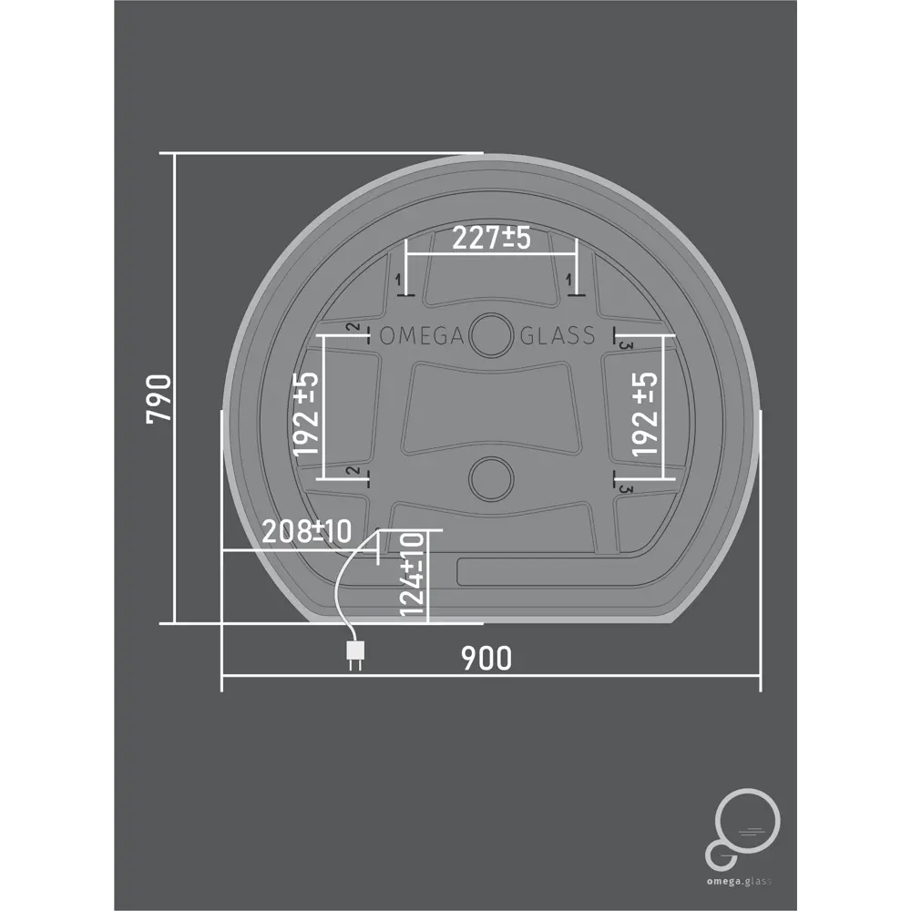 Зеркало для ванной Omega Glass Эклипс SD45 с подсветкой 78x90 см 1/2 круга  ✳️ купить по цене 9700 ₽/шт. в Курске с доставкой в интернет-магазине Леруа  Мерлен