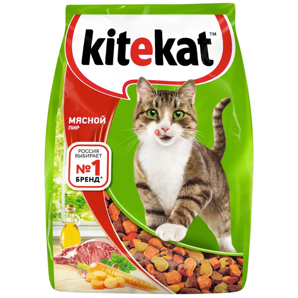 Сухой корм для кошек Kitekat мясной пир 800г по цене 162 ₽/шт. купить в  Ульяновске в интернет-магазине Леруа Мерлен