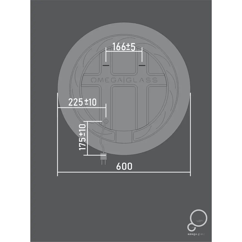 Зеркало для ванной Omega Glass SD64 с подсветкой 60 см круглое по цене 6982  ₽/шт. купить в Пскове в интернет-магазине Леруа Мерлен