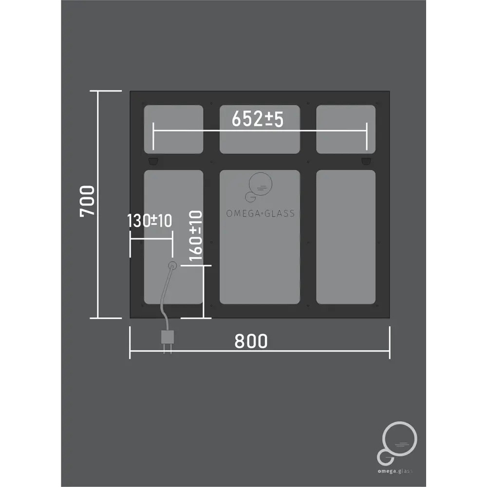 Зеркало для ванной Omega Glass Нант SD72 с подсветкой 80x70 см  прямоугольное ✳️ купить по цене 14205 ₽/шт. во Владикавказе с доставкой в  ...