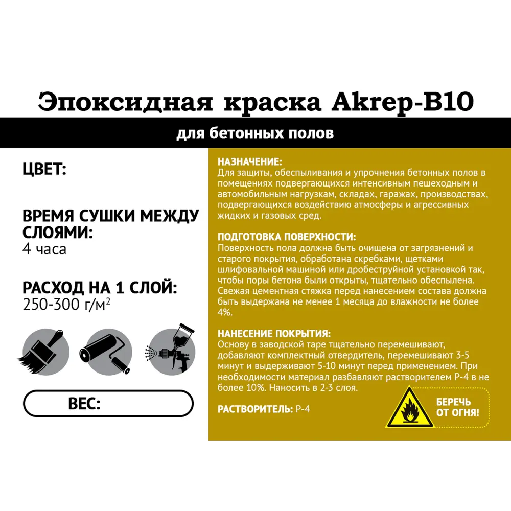 Краска для пола Akrep УТ000013064 цвет белый 10.2 л ✳️ купить по цене  4575.62 ₽/шт. в Архангельске с доставкой в интернет-магазине Леруа Мерлен