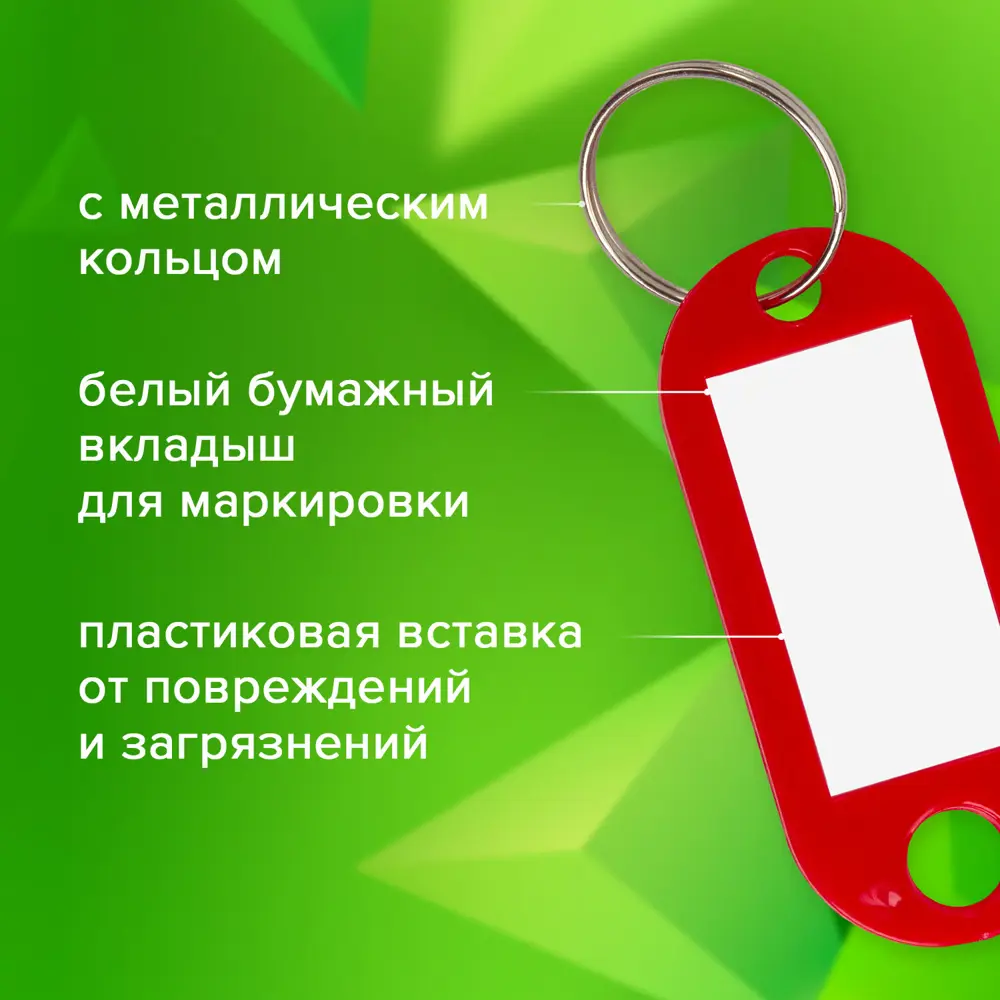 Бирки для ключей Staff 237493 длина 50 мм инфо-окно 30х15 мм ассорти  комплект 100 шт. ✳️ купить по цене 755 ₽/шт. в Саранске с доставкой в  интернет-магазине Леруа Мерлен