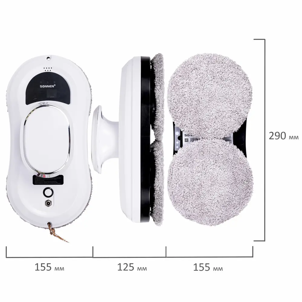 Робот-мойщик окон Sonnen Tech RWC-121 UltraClear 456183 датчик от падения  26 салфеток пульт ДУ 80 Вт ✳️ купить по цене 10028 ₽/шт. в Москве с  доставкой в интернет-магазине Леруа Мерлен