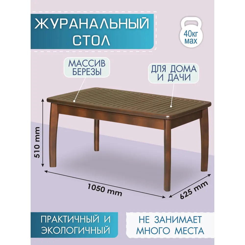 Стол садовый Мебелик орех 62.5 см х 105 см х 51 см массив дерева бук ✳️  купить по цене 7668 ₽/шт. в Набережных Челнах с доставкой в  интернет-магазине Леруа Мерлен