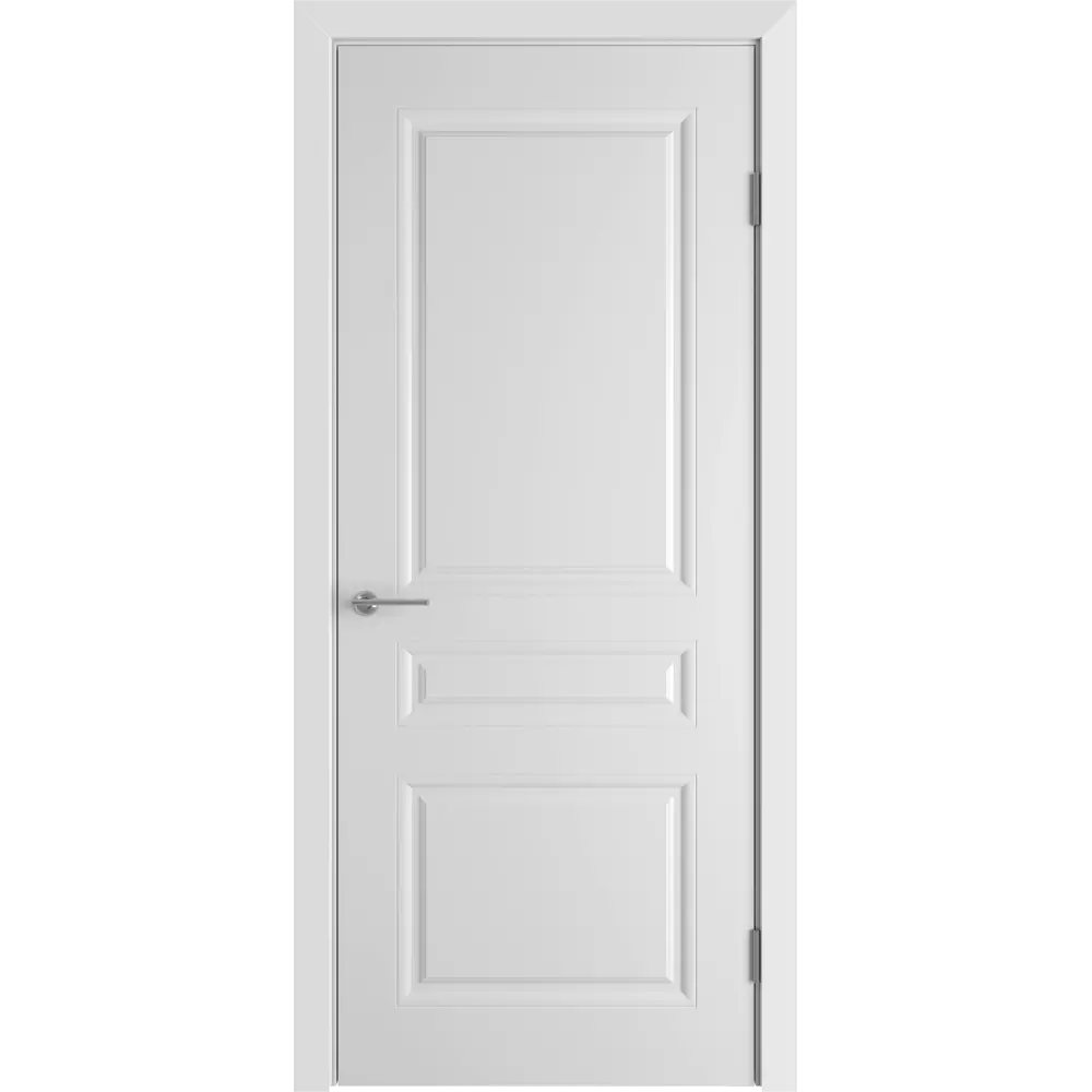 Дверь межкомнатная Стелла глухая эмаль цвет белый 60x200 см (с замком и  петлями) по цене 7305 ₽/шт. купить в Москве в интернет-магазине Леруа Мерлен