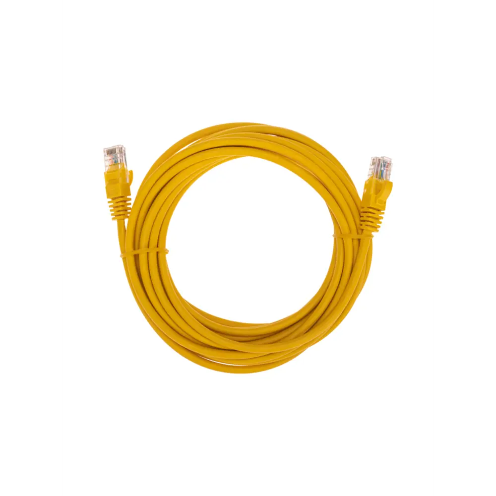 Патч-корд Rexant U/UTP cat 5e RJ45-RJ45 26AWG LSZH цвет желтый 5 м ✳️  купить по цене 407 ₽/шт. в Волгограде с доставкой в интернет-магазине Леруа  Мерлен