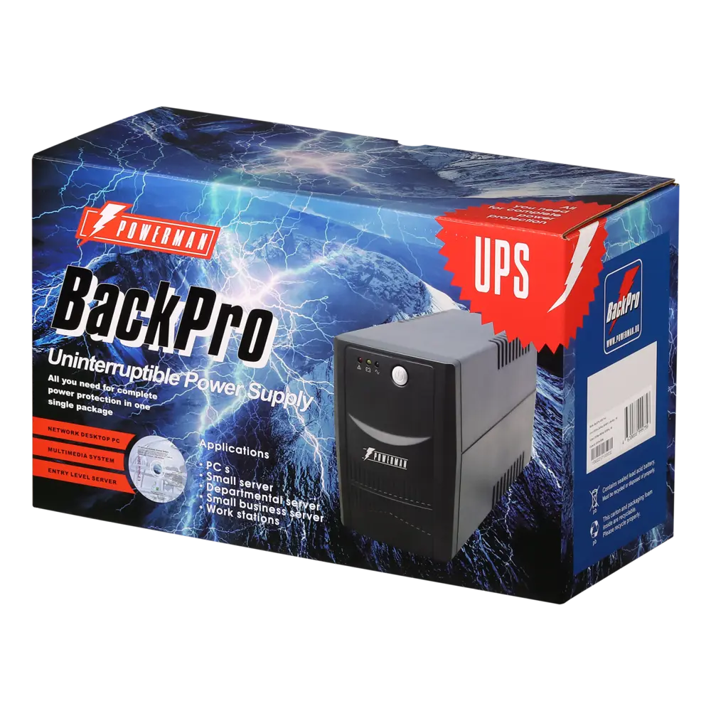 Источник бесперебойного питания Powerman BackPro Plus 650 ВА ✳️ купить по  цене 5851 ₽/шт. в Саратове с доставкой в интернет-магазине Леруа Мерлен