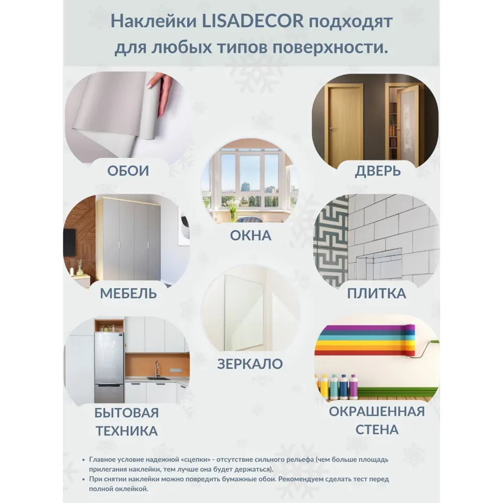 Наклейка Lisadecor S0423 Снежные домики и надпись с новым годом 50 см х 40  см ✳️ купить по цене 660 ₽/шт. в Калуге с доставкой в интернет-магазине  Леруа Мерлен