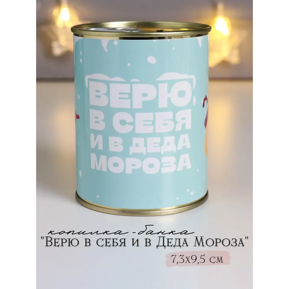 Копилка-банка металл Верю в себя и в Деда Мороза ✳️ купить по цене 100  ₽/шт. в Набережных Челнах с доставкой в интернет-магазине Леруа Мерлен