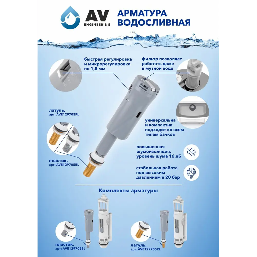 Впускной механизм AV Engineering AVE129705PL 1/2