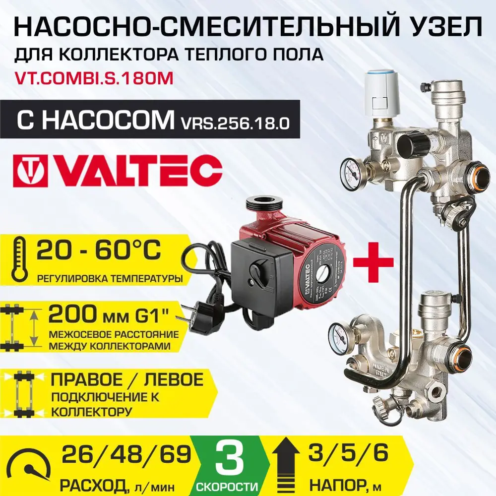 Насосно-смесительный узел Valtec Combi.S 1