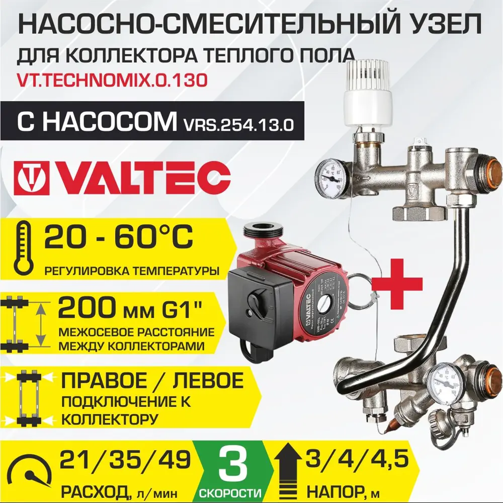 Насосно-смесительный узел Valtec Technomix 1