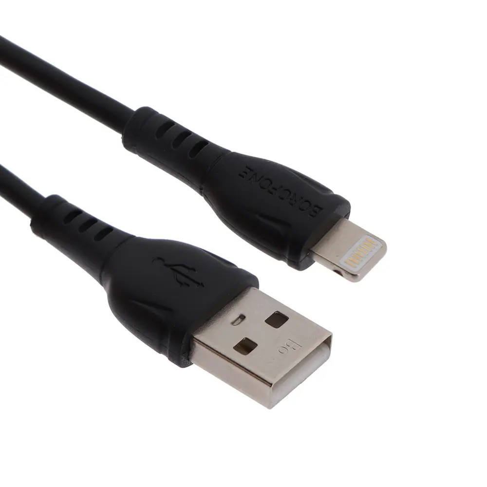 Кабель Borofone BX51 Lightning - USB 2.4 А 1 м цвет чёрный ✳️ купить по  цене 205 ₽/шт. в Рязани с доставкой в интернет-магазине Леруа Мерлен