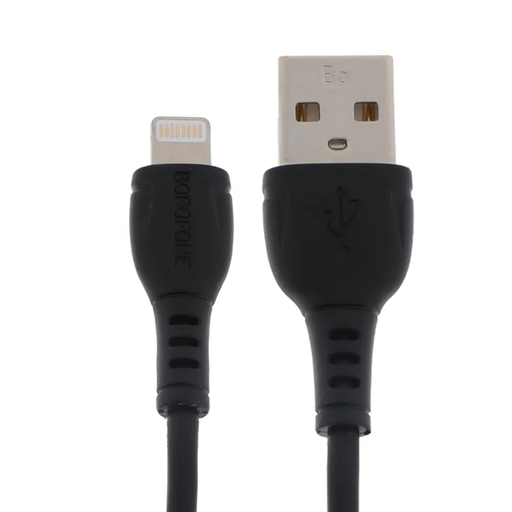 Кабель Borofone BX51 Lightning - USB 2.4 А 1 м цвет чёрный ✳️ купить по  цене 205 ₽/шт. в Рязани с доставкой в интернет-магазине Леруа Мерлен