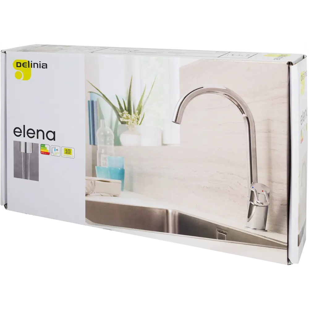 Смеситель для кухни Delinia Elena 33.6 см цвет хром