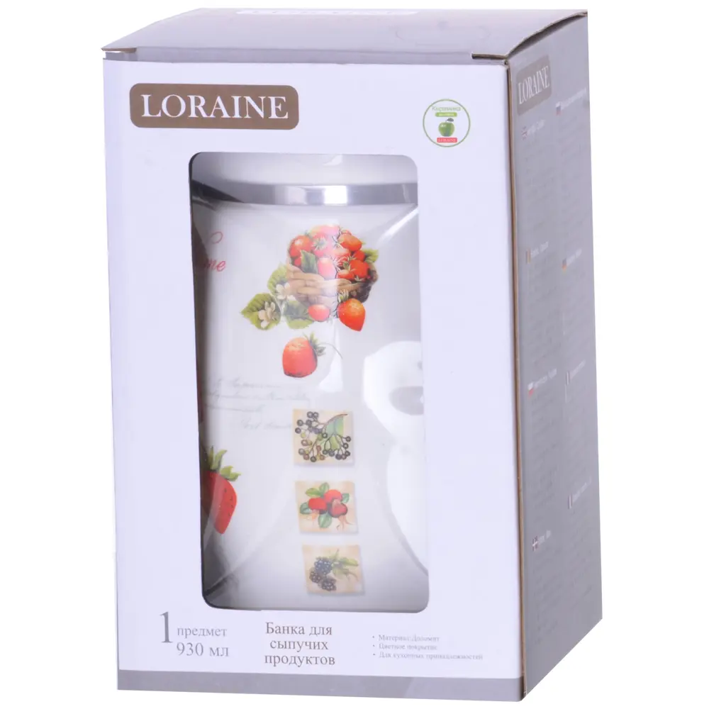 Банка для сыпучих продуктов Loraine 30321 0.93 л керамика цвет белый по  цене 591 ₽/шт. купить в Ижевске в интернет-магазине Леруа Мерлен