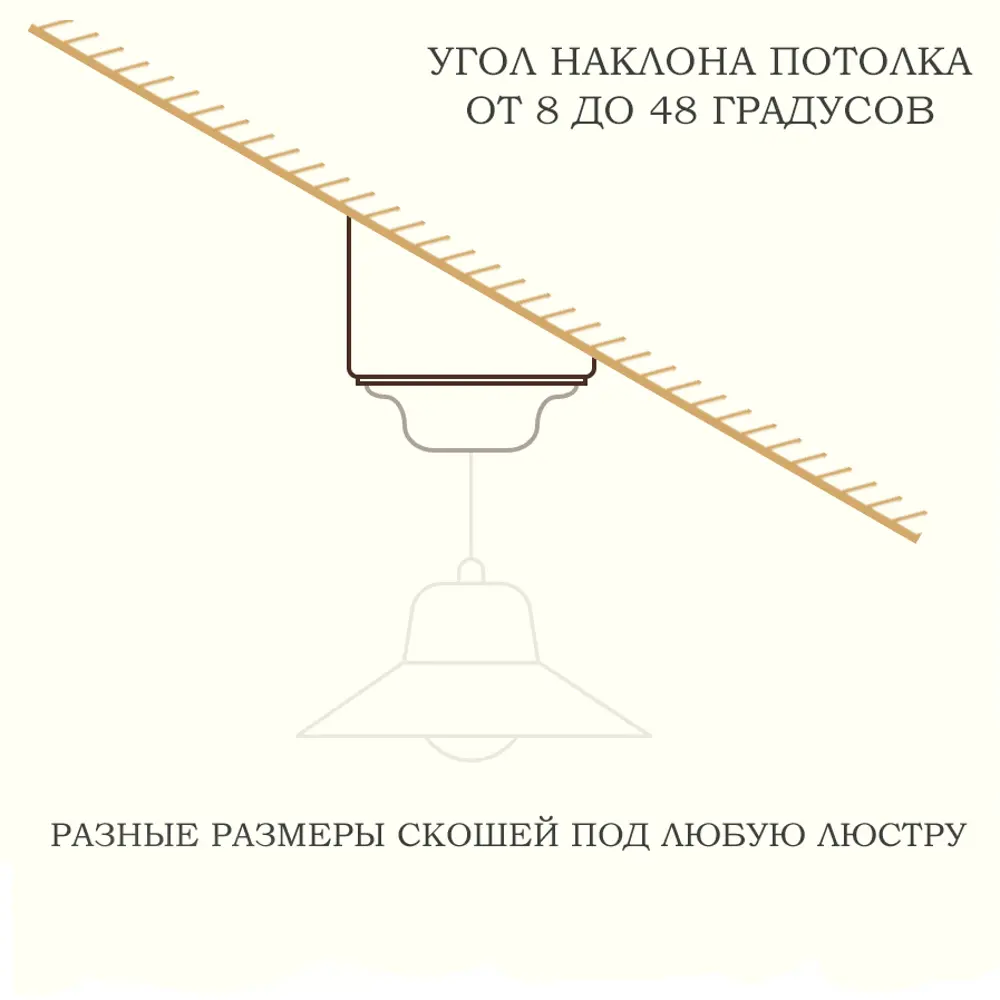 Крепёжный элемент для подвеса Nabrevno L3 130 мм на скошенный потолок 20%  цвет сосна ✳️ купить по цене 1370 ₽/шт. в Набережных Челнах с доставкой в  интернет-магазине Леруа Мерлен