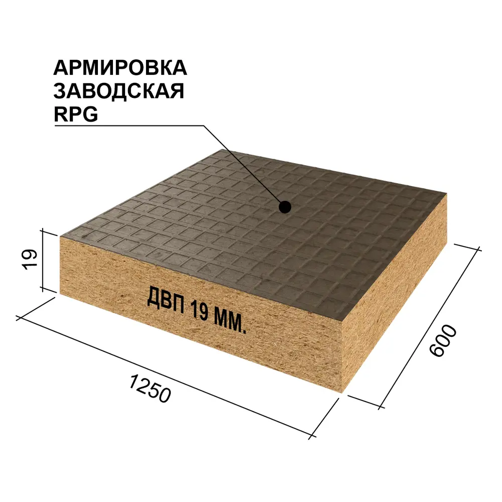 Панель Ruspanel RPG BASIC односторонняя 2500х600х30 мм