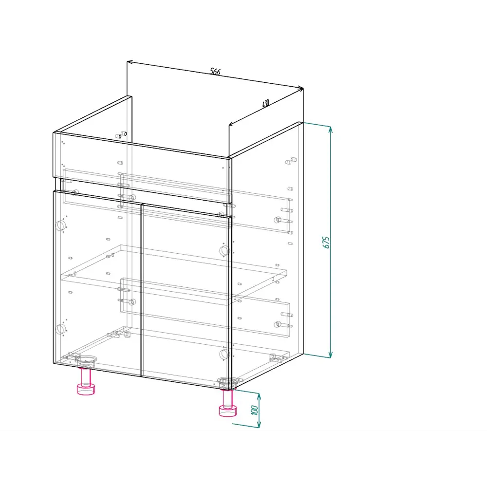 Тумба под раковину Cube 60 см напольная эмаль цвет графит матовый/дуб вотан ✳️ купить по цене 9750 ₽/шт. в Москве с доставкой в интернет-магазине ...