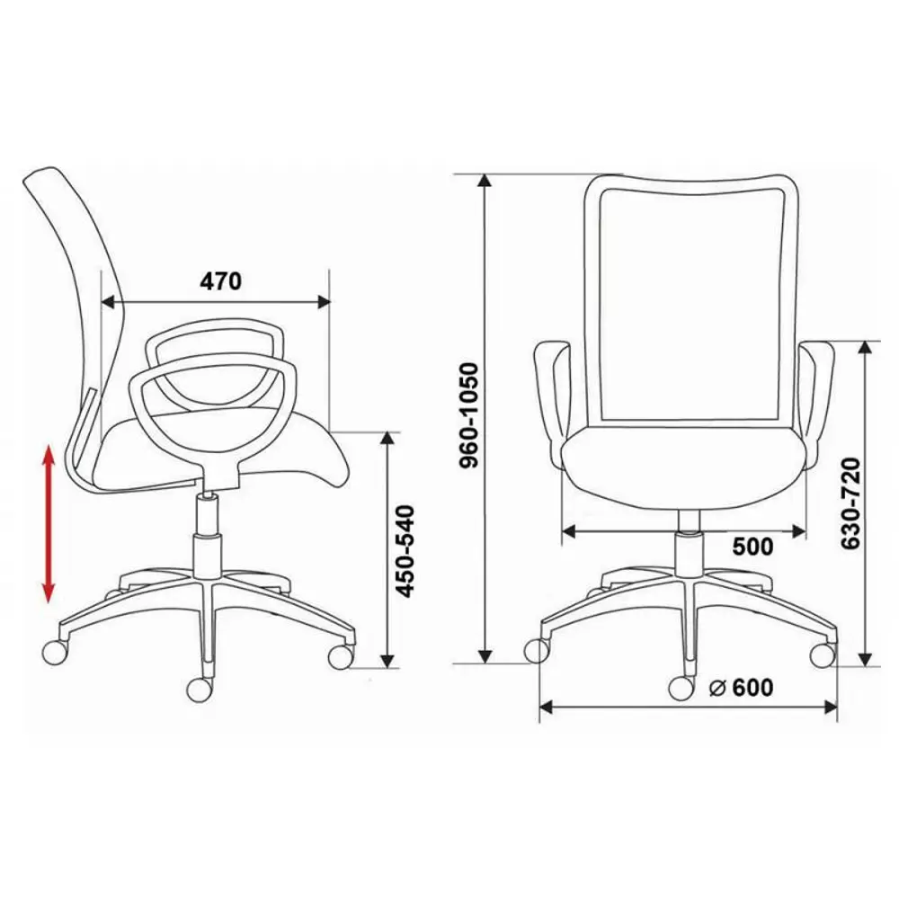 Вес офисного кресла