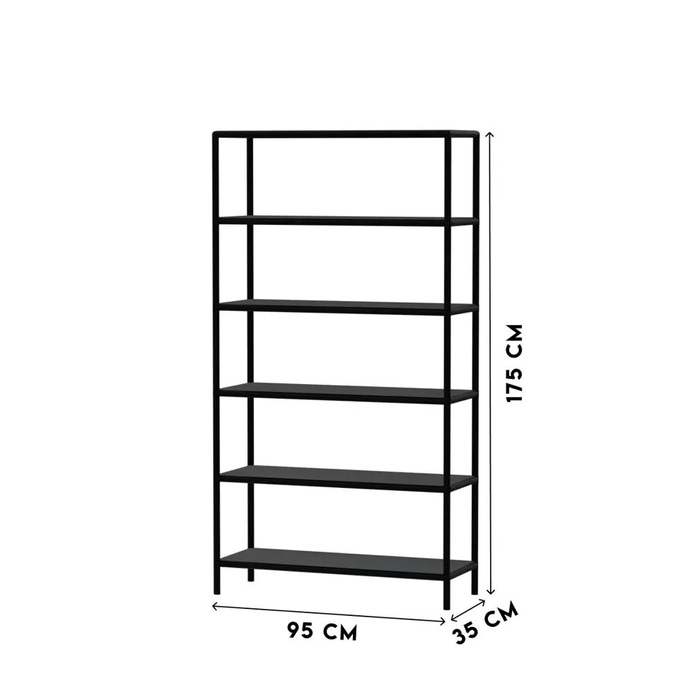 Стеллаж с полками Delta-loft 95x175x35 см металл/пластик цвет черный ✳️  купить по цене 11999 ₽/шт. в Ставрополе с доставкой в интернет-магазине  Леруа Мерлен