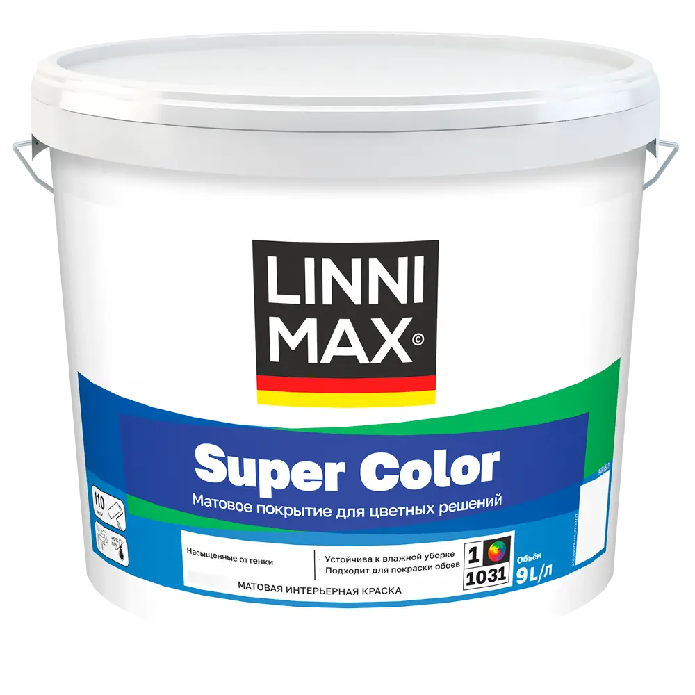 Краска для стен и потолков Linnimax Super Color моющаяся матовая цвет белый база 1 9 л ✳️ купить по цене 3800 ₽/шт. в Москве с доставкой в интернет-магазине Лемана ПРО (Леруа Мерлен)