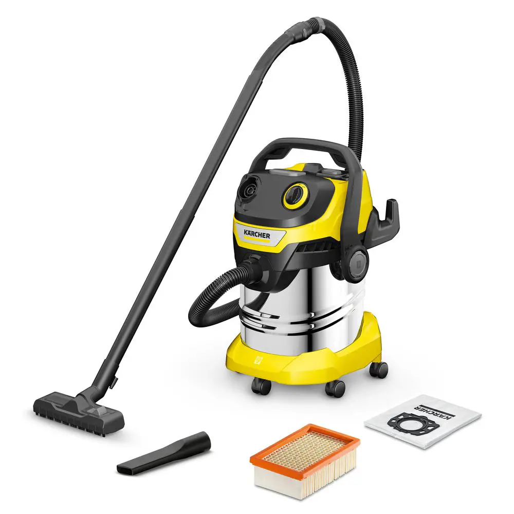 Пылесос Karcher Wd 5 s v-25/5/22 1100 Вт цвет жёлтый ✳️ купить по цене  22490 ₽/шт. в Екатеринбурге с доставкой в интернет-магазине Леруа Мерлен