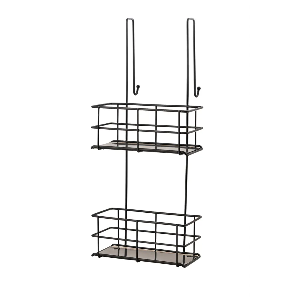 Полка для душевой кабины Swensa Caddy SWR-1006 двухъярусная металл цвет  чёрный ✳️ купить по цене 1358 ₽/шт. в Санкт-Петербурге с доставкой в  интернет-магазине Леруа Мерлен