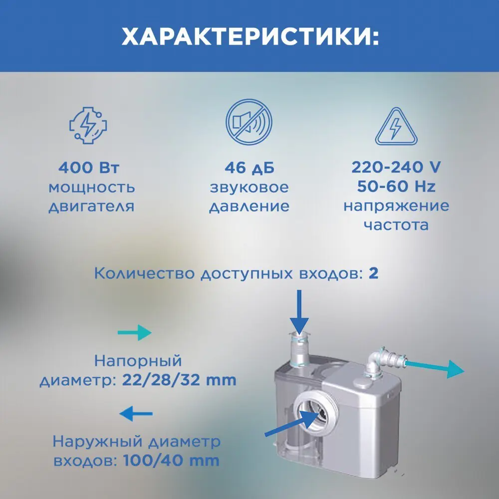 Санитарный насос SFA Sanitop 400 Вт 102 л/мин встроенный измельчитель ✳️  купить по цене 34153 ₽/шт. в Барнауле с доставкой в интернет-магазине Леруа  Мерлен