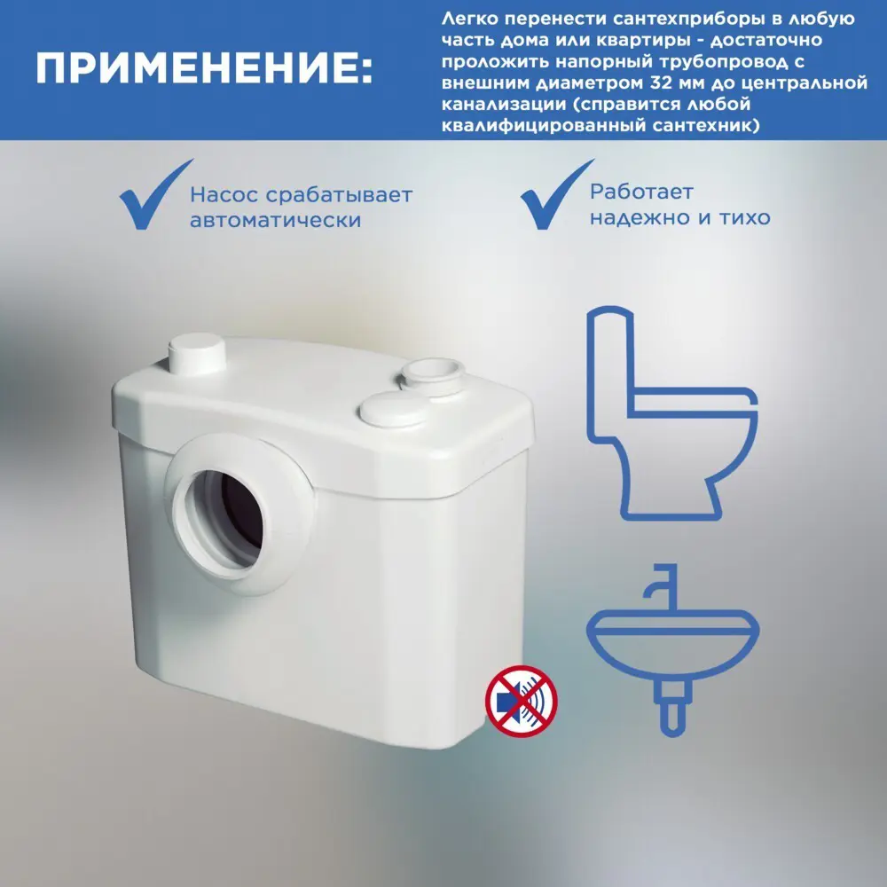 Санитарный насос SFA Sanitop 400 Вт 102 л/мин встроенный измельчитель ✳️  купить по цене 35472 ₽/шт. в Уфе с доставкой в интернет-магазине Лемана ПРО  (Леруа Мерлен)