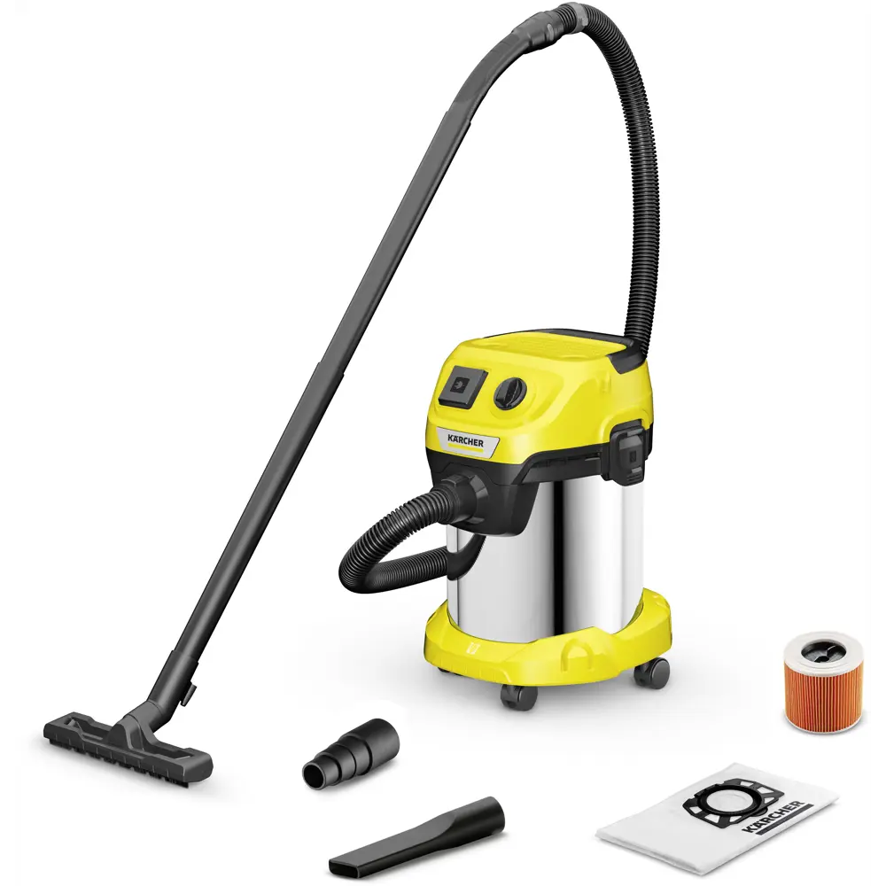 Пылесос строительный Karcher WD 3 P S V-17/4/20, 1000 Вт, 17 л ✳️ купить по  цене 14990 ₽/шт. в Воронеже с доставкой в интернет-магазине Леруа Мерлен