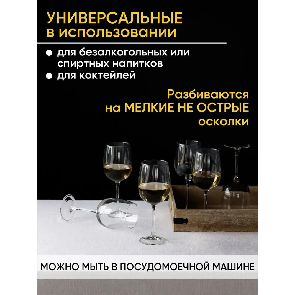 Набор бокалов для вина 550 мл 12 шт Allegresse Arcoroc стекло цвет  прозрачный по цене 2528 ₽/шт. купить в Ставрополе в интернет-магазине Леруа  Мерлен